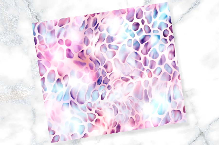 Pastel Pink, Purple, And Blue Abstract Animal Print Pattern.