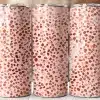 Three Pink And Terracotta Patterned Tumblers.