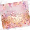 Abstract Painting In Pink, Purple, And Gold.