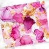 Abstract Painting Of Pink And Gold Fluid Art.