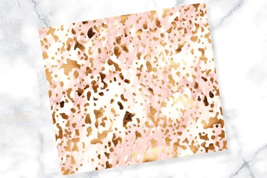 Pink And Gold Abstract Pattern.