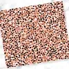 Pink Background With A Pattern Of Scattered Black, White, And Brown Dots Of Varying Sizes.