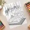 Hanging Plants Bedroom Coloring Page - Free Printable Aesthetic Adult Coloring Sheet With Bed And Hanging Plants