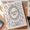 A Coloring Book With A Picture Of Candles And Stars