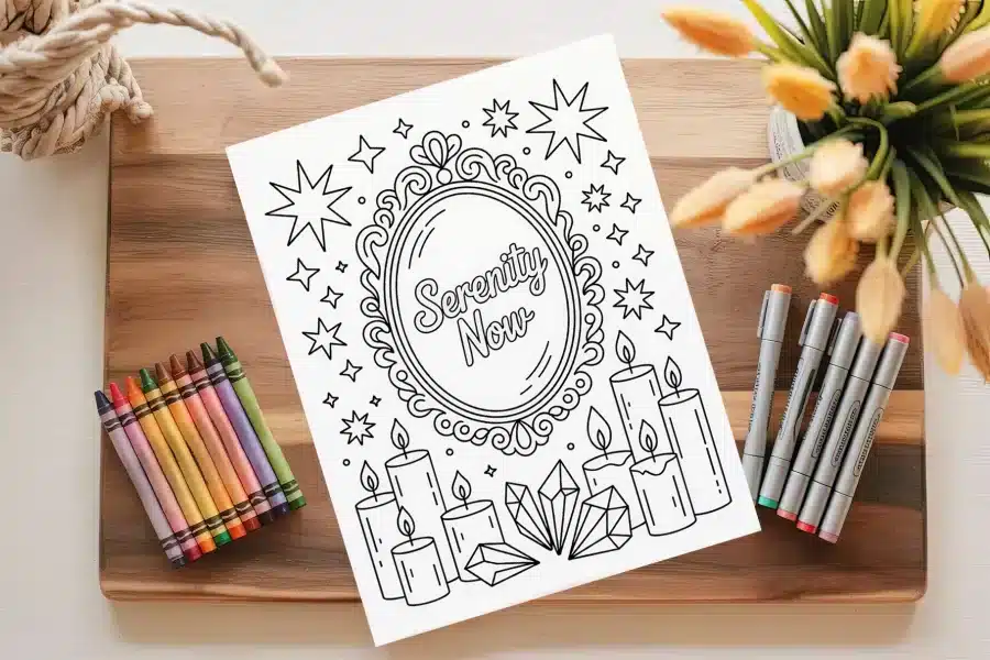 A Coloring Book On A Table