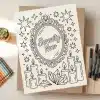 A Coloring Book With A Picture Of Candles And A Cactus