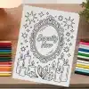 A Coloring Page Of A Picture Of Candles And Stars