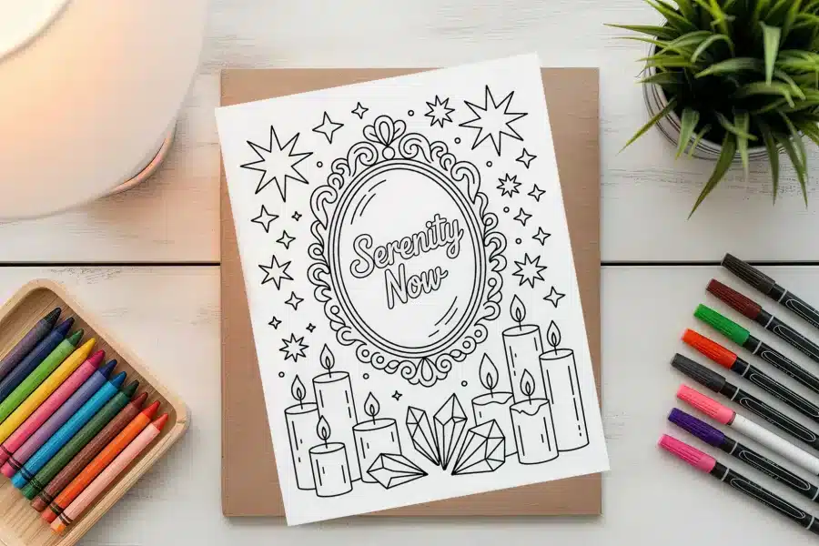 A Coloring Book On A Table