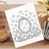 A Drawing Of Candles And Stars On A Wooden Tray