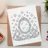 A Coloring Page Featuring An Ornate Mirror Surrounded By Candles And Crystals, With Stars In The Background.