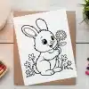 A Drawing Of A Rabbit On A Piece Of Paper