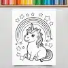 A Coloring Page Of A Unicorn