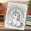 A Coloring Page Of A Unicorn