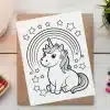 A Drawing Of A Unicorn On A Brown Paper
