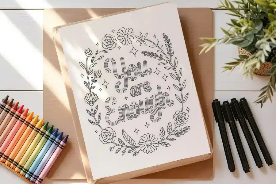 A Coloring Book With A Quote On It