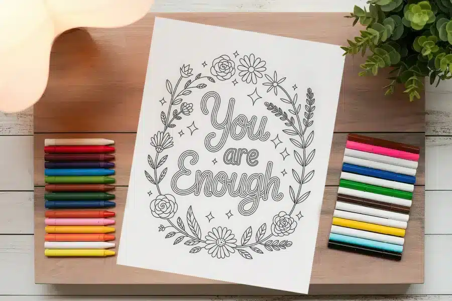 A Coloring Book On A Table