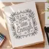 A Drawing On A Piece Of Paper Next To Colored Pencils