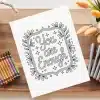 A Drawing On A Paper Next To Crayons