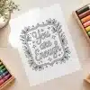 You Are Enough Sign Free Coloring Page - Printable Adult Coloring Sheet With Empowering Quote