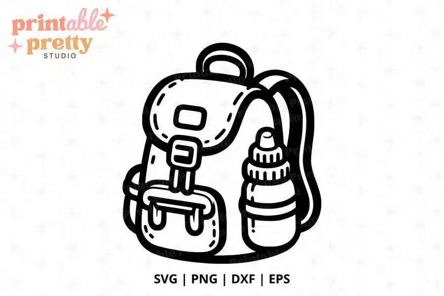 Backpack SVG Cut File - digital download for Cricut and Silhouette school projects