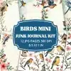 Beautiful Birds Mini Junk Journal Kit - Printable Jpg Pages With Vintage Bird Illustrations, Nests, And Eggs