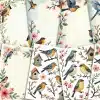 Collage Of Colorful Birds And Flowers On Cards.