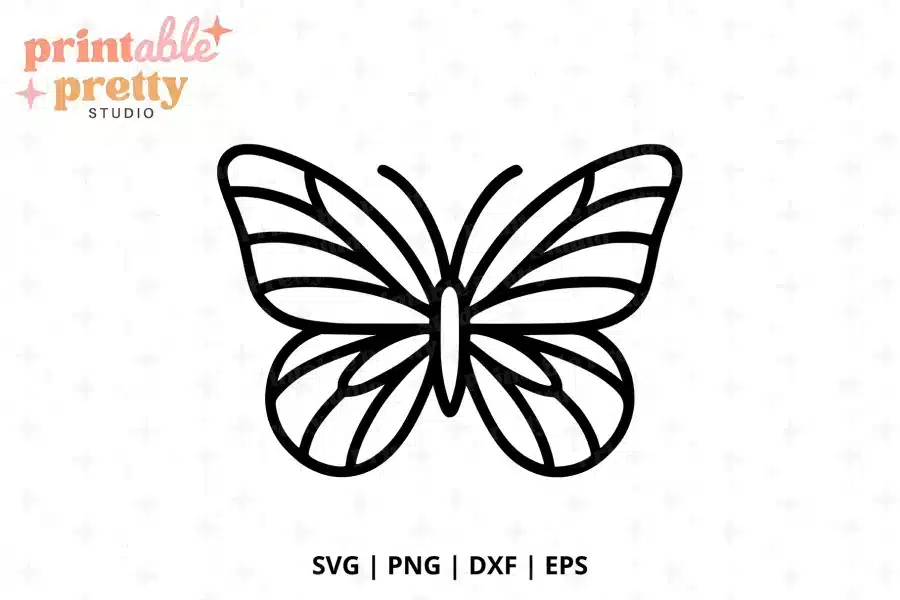 Butterfly Free SVG Cut File - free digital download for Cricut and Silhouette projects