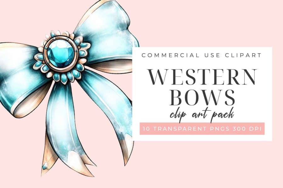A Large, Light Blue Bow Adorned With A Turquoise Gemstone.