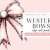 Large Pink Bow With A Fuzzy White Edge And Blue And Pink Plaid Accents.