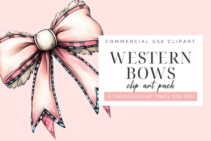 Large Pink Bow With A Fuzzy White Edge And Blue And Pink Plaid Accents.
