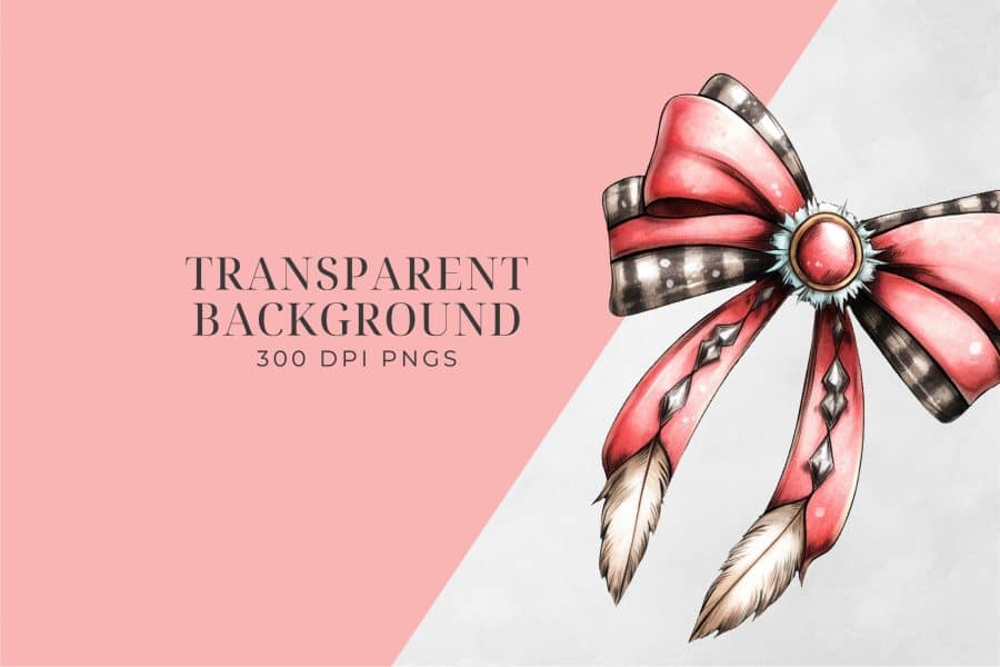 Ornate Pink Bow With Feathers And A Central Jewel.