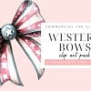 Patriotic Red, White, And Blue Bow With White Stars.