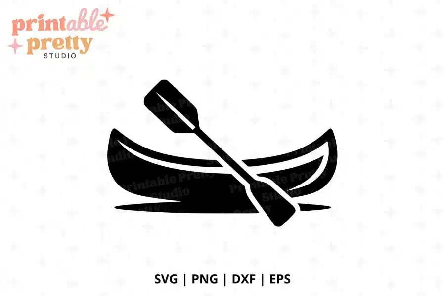 Canoe Free SVG Cut File - free digital download for Cricut and Silhouette outdoor projects