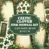Celtic Clover Mini Junk Journal Kit - Printable Jpg Pages With Celtic Knots, Clovers, And Vintage Illustrations