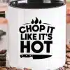 A White Mug With Black Text On It