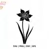 Daffodil Free Svg Cut File - Digital Download For Cricut And Silhouette Spring Flower Projects