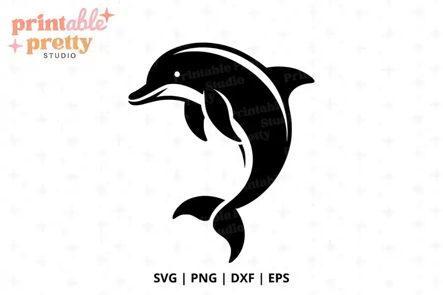 Dolphin Free SVG Cut File - free digital download for Cricut and Silhouette ocean projects