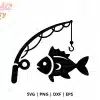 Fishing Rod Svg Cut File - Digital Download For Cricut And Silhouette Fishing Projects