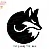 Sleeping Fox Free Svg Cut File - Digital Download For Cricut And Silhouette Woodland Animal Projects