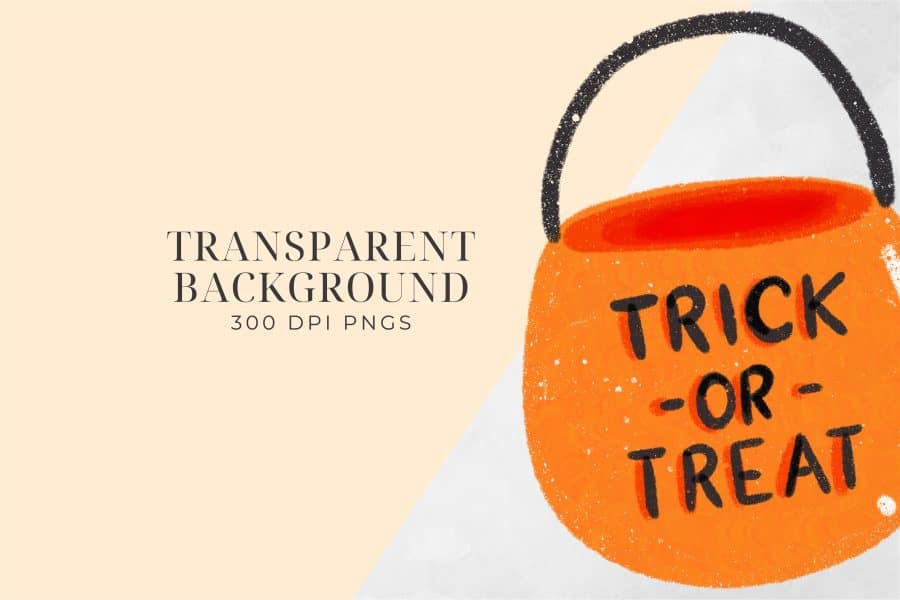Orange Trick-Or-Treat Bucket.