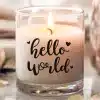 A Candle In A Glass Container