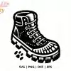 Hiking Boot Svg Cut File - Digital Download For Cricut And Silhouette Outdoor Projects