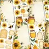 Collage Of Sunflowers, Bees, Honey Jars, And Honeycomb Illustrations On Various Blank Templates.