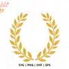 Laurel Wreath Svg Cut File - Digital Download For Cricut And Silhouette Monogram Projects