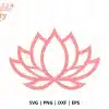 Lotus Flower Free Svg Cut File - Digital Download For Cricut And Silhouette Yoga Projects