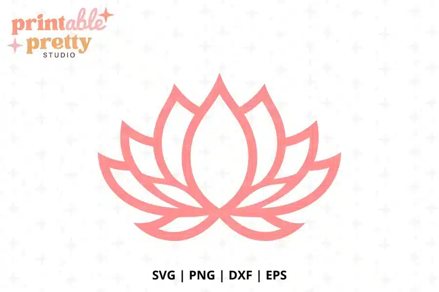 Lotus Flower Free SVG Cut File - digital download for Cricut and Silhouette yoga projects