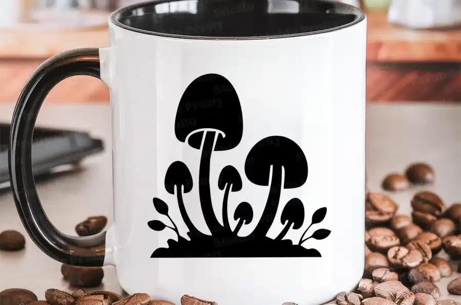 A Mug With Mushrooms On It