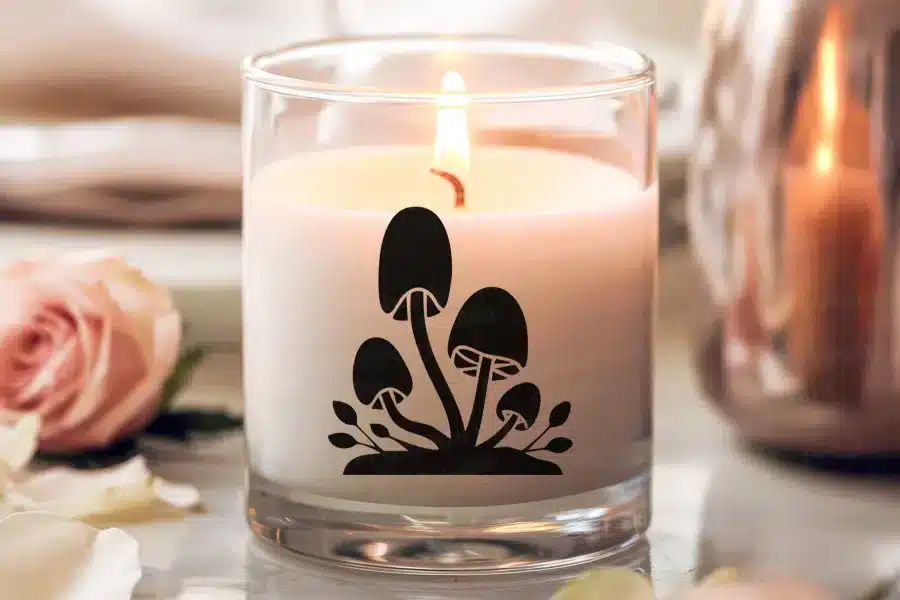 A Candle With A Lit Candle
