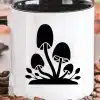 A Mug With Mushrooms On It