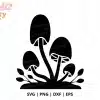 Forest Mushrooms Free Svg Cut File - Digital Download For Cricut And Silhouette Woodland Projects